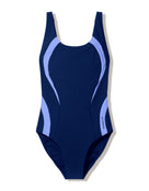 Speedo - Quantum Contour Swimsuit - Navy/Purple - Product Front
