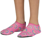Zoggs - Rainbow Magenta Kids Anti-Slip Socks - Pink - Model Front/Side