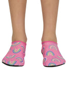 Zoggs - Rainbow Magenta Kids Anti-Slip Socks - Pink - Model Front