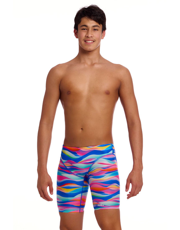 Funky Trunks - Royal Wave Swim Fast Training Jammers - Multi - Model Front