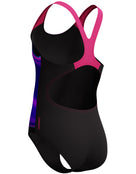 SP-8002625002-Girls_Printed_Splashback_Swimsuit_-_Dark_Pink_Black_back