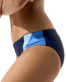 Colourblock Splice Bikini Set - Blue/Light Blue