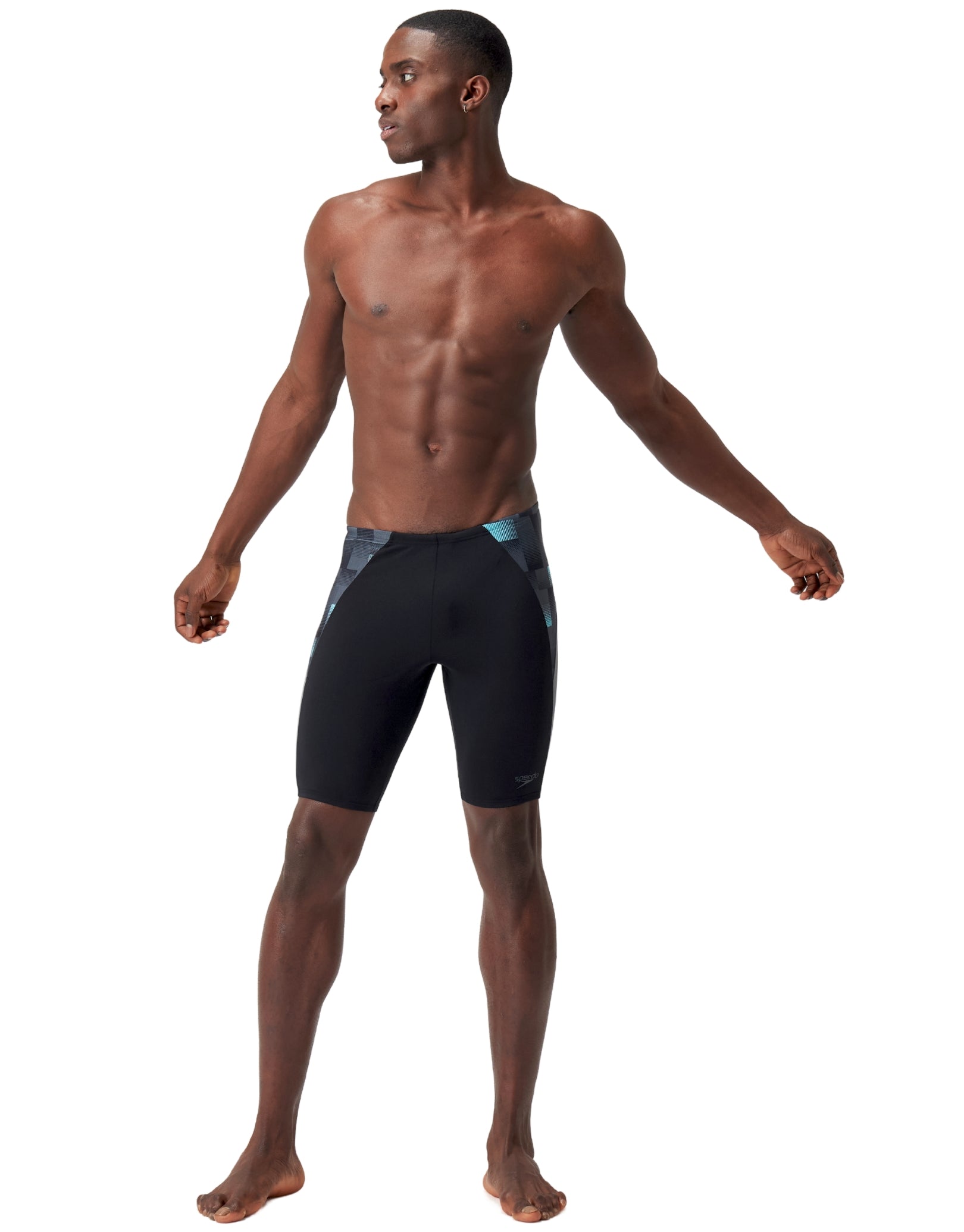 Speedo Endurance Max Splice Swim Jammer Black Grey Simply Swim Simply Swim UK