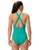 SP_8A000142004-Solid_Scoop_Neck_Swimsuit_-Green_front