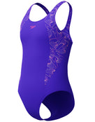 Girls Hyperboom Splice Muscleback Swimsuit - Blue/Purple
