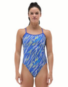 TYR - Serika Durafast Elite Trinityfit Swimsuit - Royal/Lime - Model Front