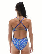 TYR - Serika Durafast Elite Trinityfit Swimsuit - Royal/Lime - Model Back