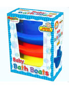 Baby Bath Boats - Blue/Red/Yellow