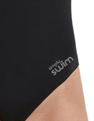 Simply-Swim-Classic-Swimsuit-Black-Silver-logo