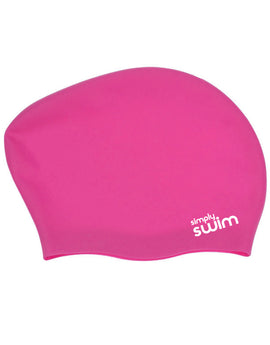 Simply-Swim-Silicone-Adult-Caps-Long-Hair-Pink