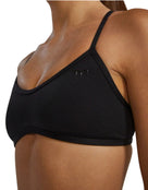 TYR - Solid Durafast Elite Trinity Swim Top - Black - Model Side Close Up