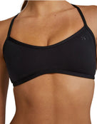 TYR - Solid Durafast Elite Trinity Swim Top - Black - Model Front Close Up