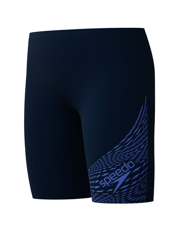Speedo Boys Medley Logo Swim Jammer - Navy/Blue - Product Front/Side