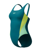 Speedo - Colourblock 2.0 Swimsuit - Green - Product Front