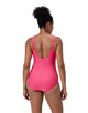 Speedo - Shaping Cross Knot Swimsuit - Dark Pink - Model Front