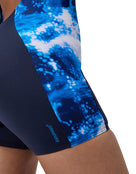 Speedo - Digital Print Legsuit - Navy/Blue - Model Side Close Up