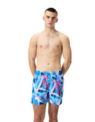 Speedo - Digital Printed Leisure 16" Watershorts - Blue/Pink - Model Front