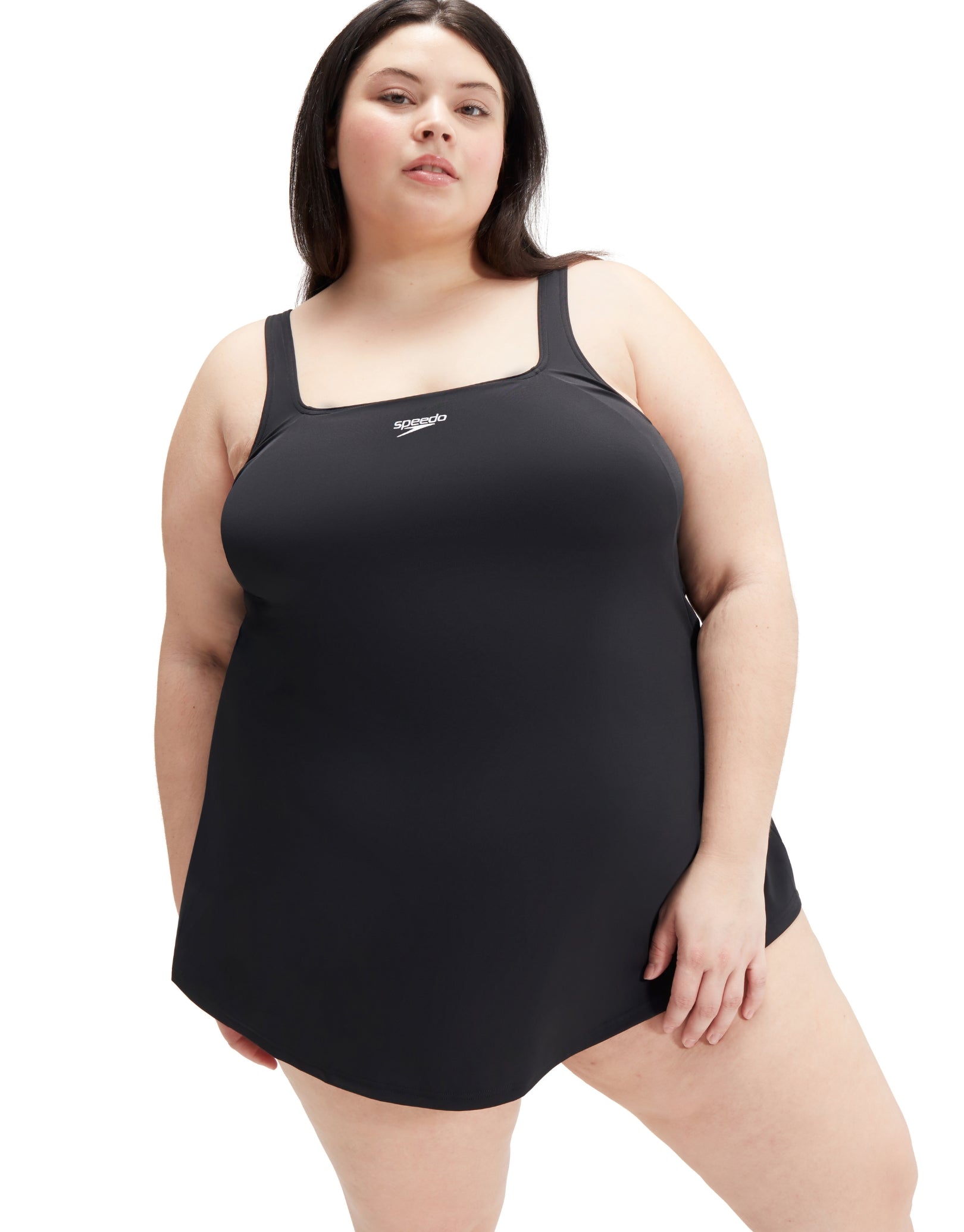 Speedo Essential Swim Dress Black/Plus Size Simply Swim