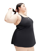Speedo - Essential Swim Dress - Black/Plus Size - Model Side