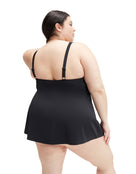 Speedo - Essential Swim Dress - Black/Plus Size - Model Back