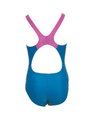 Speedo - Girls Digital Placement Pulseback Swimsuit - Blue/Yellow - Product Back