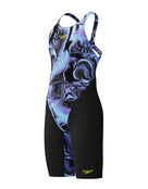 Speedo - Girls Fastskin Endurance+ Max Open Back Kneeskin - Blue/Black -  Product Front/Side