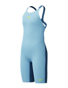 Speedo - Girls Fastskin Endurance+ Max Open Back Kneeskin - Blue - Model Front/Side