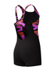 Speedo - Girls Hyperboom Splice Legsuit - Black/Purple - Product Front/Side
