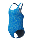 Speedo - Hyperboom Allover Medalist Swimsuit - Blue/Green - Product Front/Side