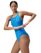 Hyperboom Medalist Allover Print Swimsuit - Blue