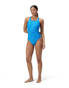 Hyperboom Medalist Allover Print Swimsuit - Blue