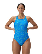 Hyperboom Medalist Allover Print Swimsuit - Blue