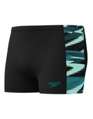 Speedo - Hyperboom Panel Aquashort - Black/Aquamarine Blue - Product Front