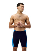 Speedo - Hyperboom Panel Swim Jammer - Navy/Blue - Model Front