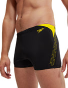 Speedo - Hyperboom Splice Aquashort - Black/Yellow - Model Front/Side Close Up