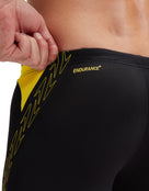Speedo - Hyperboom Splice Aquashort - Black/Yellow - Fabric Logo