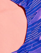 Girls Hyperboom Allover Medalist Swimsuit - Blue/Pink