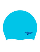 Speedo - Kids Plain Moulded Silicone Swim Cap - Light/Blue