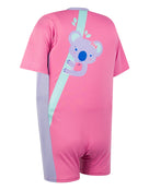 Speedo - Koala Printed Float Suit - Pink/Purple - Front Back