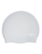 Speedo - Long Hair Silicone Swim Cap - Silver/White
