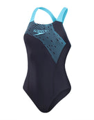 Speedo - Medley Logo Medalist Swimsuit - Navy/Blue - Product Front
