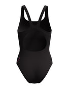 Speedo - Placement Muscleback Swimsuit - Black/Pink/Orange - Product  Back