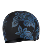 Speedo - Long Hair Printed Swim Cap - Multi/Black - Product Back