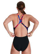 Placement Powerback Swimsuit - Black/Red