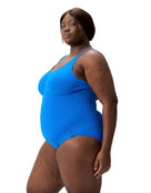 Speedo - Shaping Aquanite Swimsuit - Bright Blue/Plus Size - Model Side