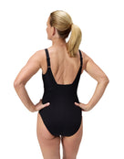 Speedo - Shaping Contour Eclipse Swimsuit - Black/Pink - Model Back