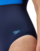 Speedo - Shaping Contour Eclipse Swimsuit - Blue/Navy - Model Logo
