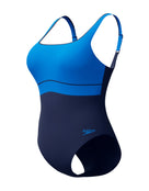 Speedo - Shaping Contour Eclipse Swimsuit - Blue/Navy - Product Front