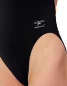 Speedo - Solid Leaderback Swimsuit - Black - Model Logo