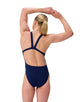 Speedo - Solid Leaderback Swimsuit - Navy - Model Front